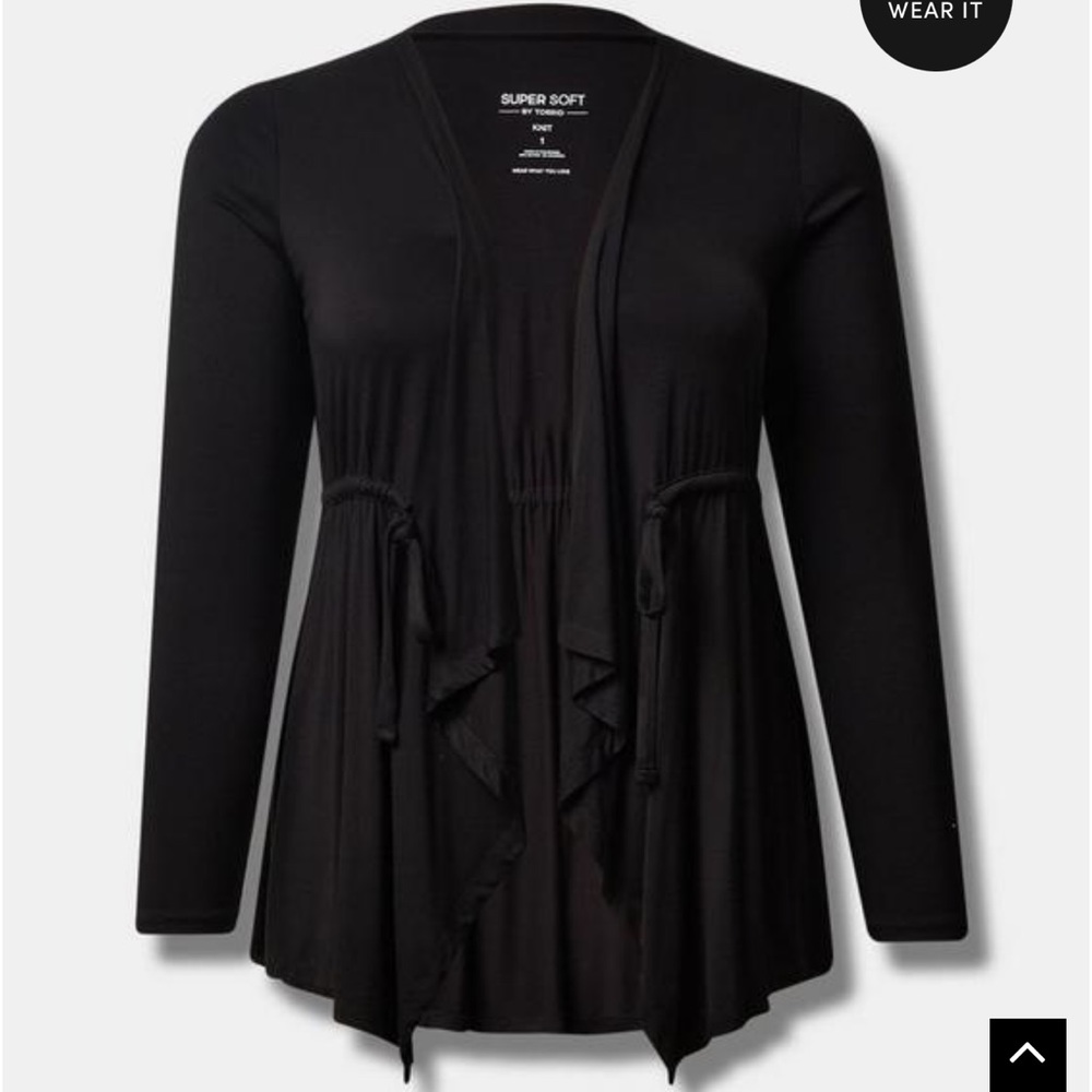 Super soft cinch front anorak cardigan